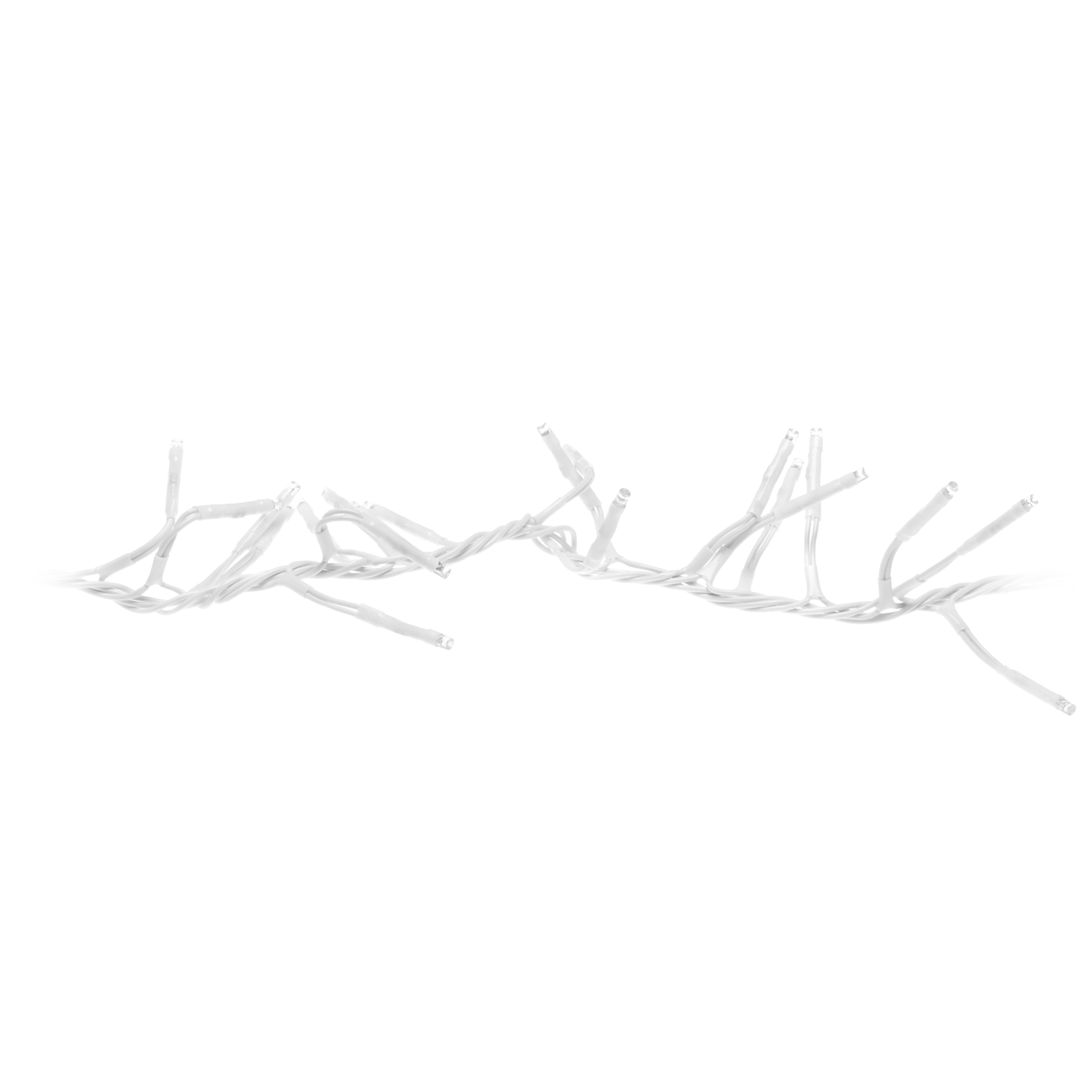 Гирлянда светодиодная Эра Нить Мишура холодный белый 200 LED 3,9 м (белый провод) - фото 3