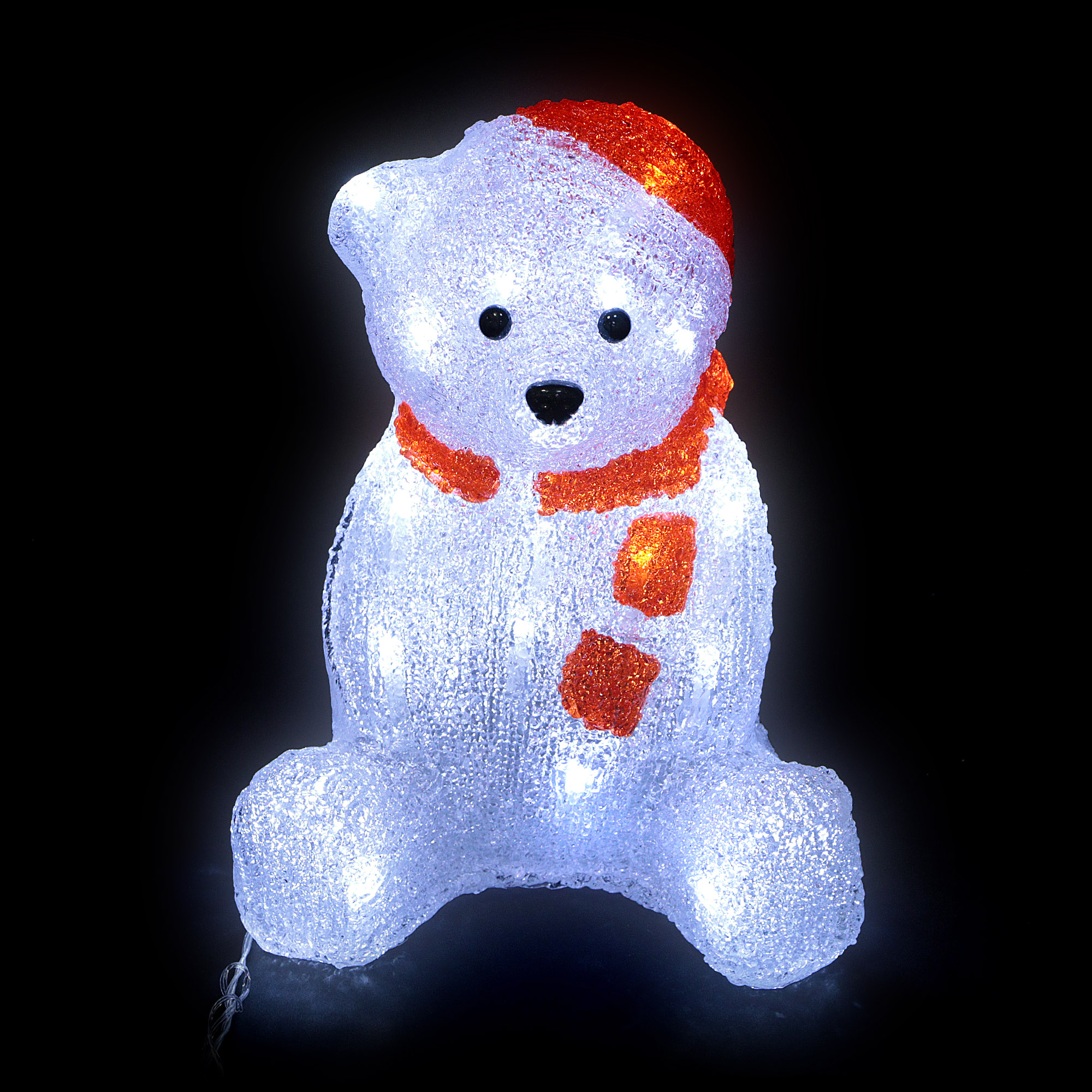 Фигура новогодняя Эра Медведь 30 LED 18х22х27,5 см, цвет прозрачный - фото 1