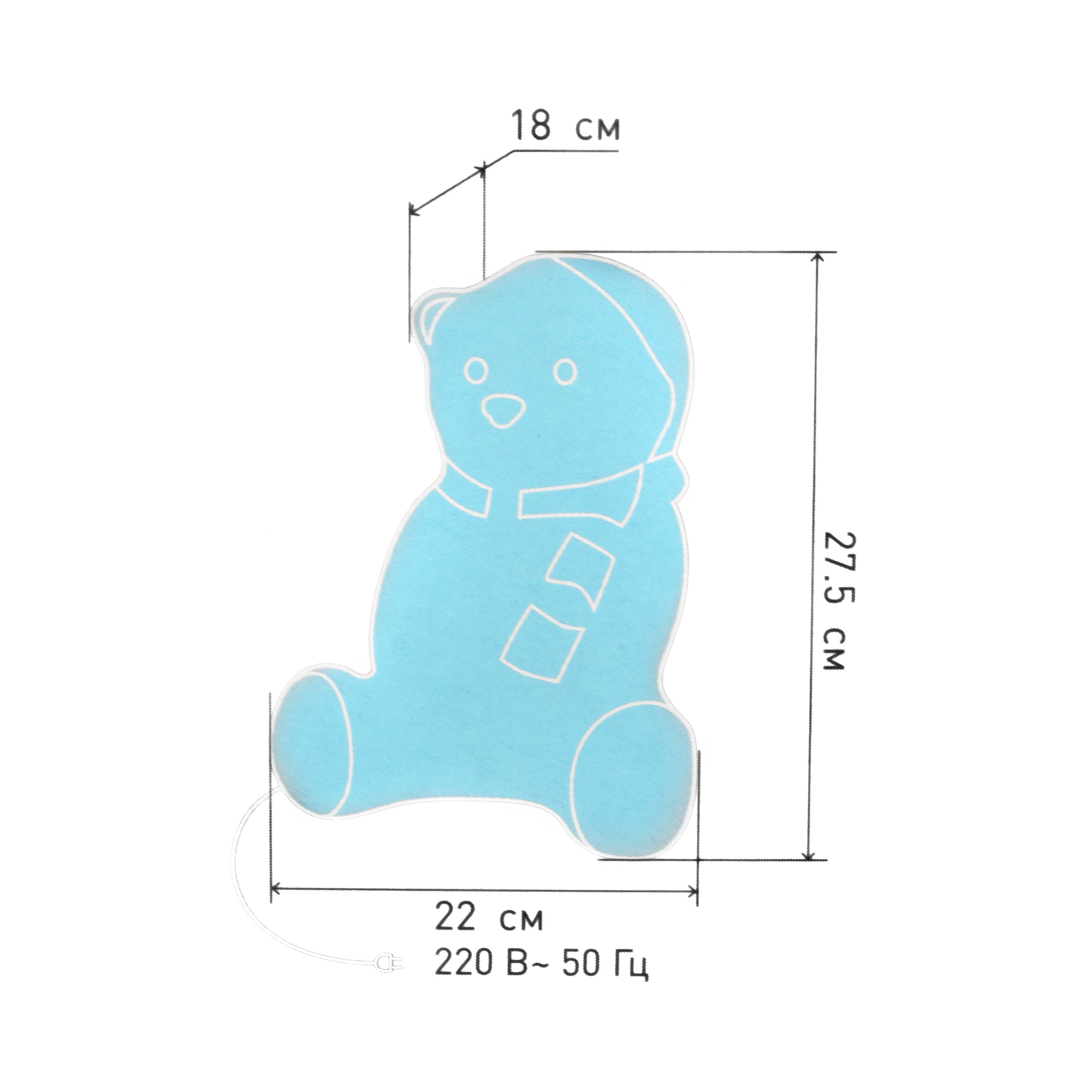 Фигура новогодняя Эра Медведь 30 LED 18х22х27,5 см, цвет прозрачный - фото 7