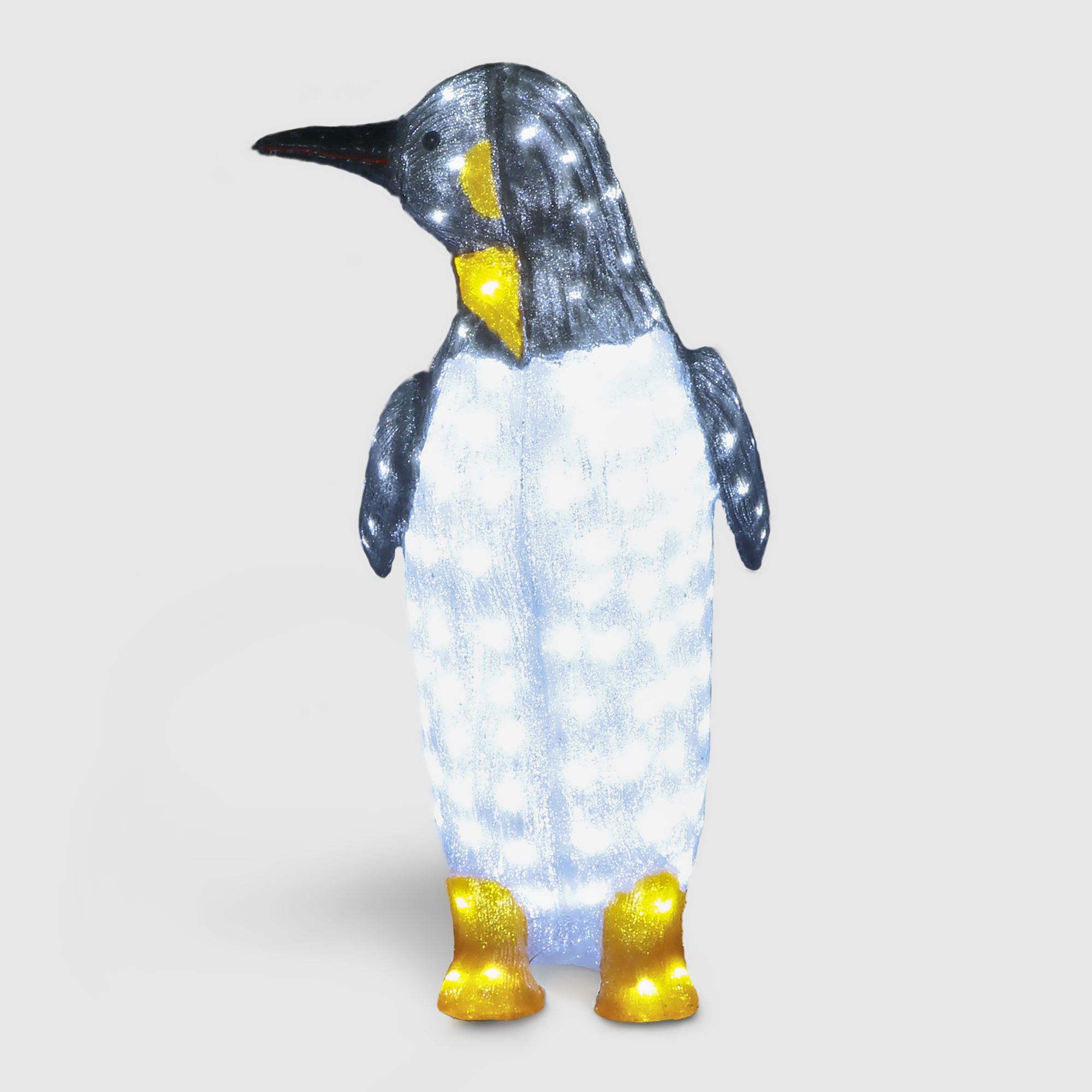 Фигура объемная светящаяся Kaemingk пингвин 47х83 см, цвет белый