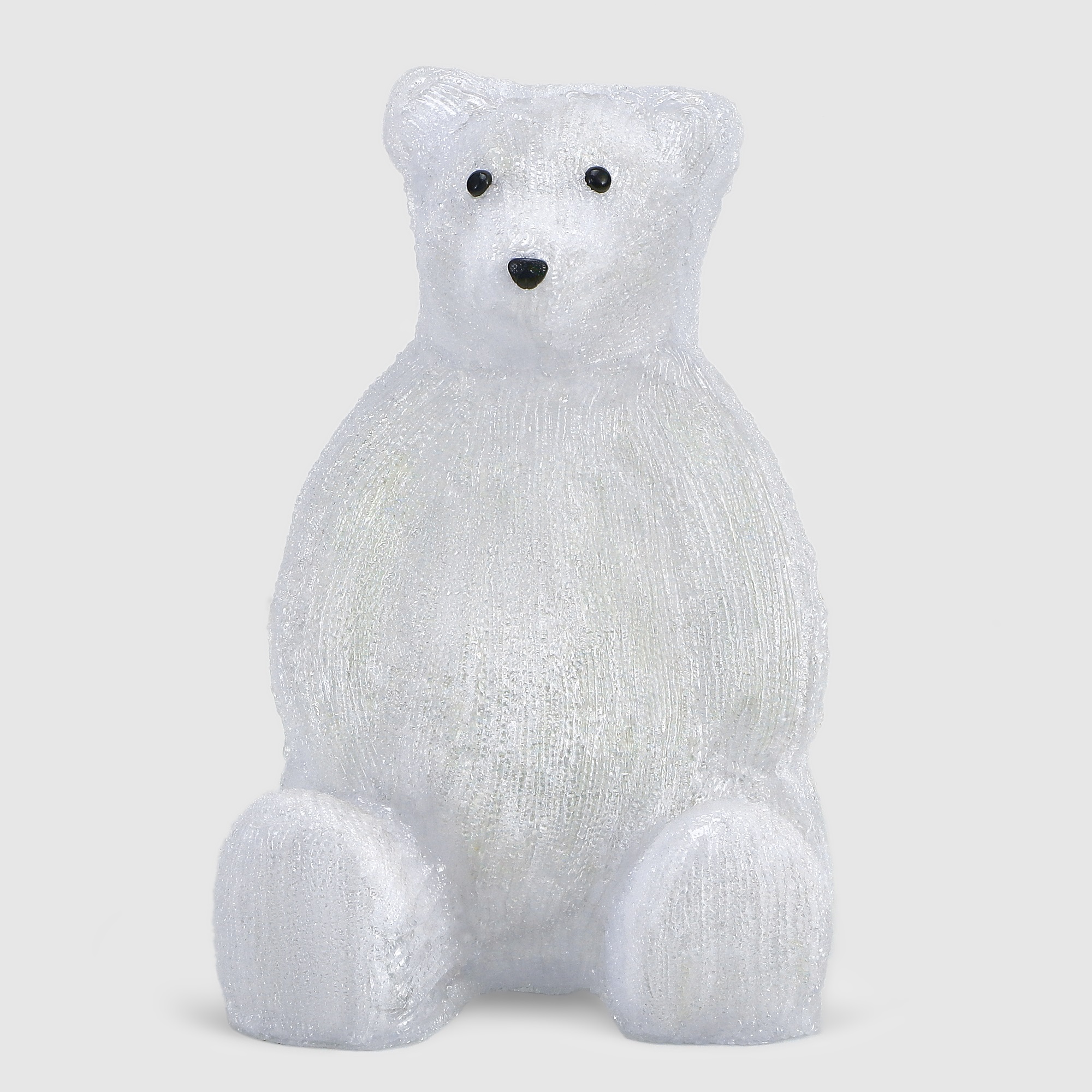 Фигура объемная светящаяся Kaemingk медведь 30х34х45 см, цвет белый