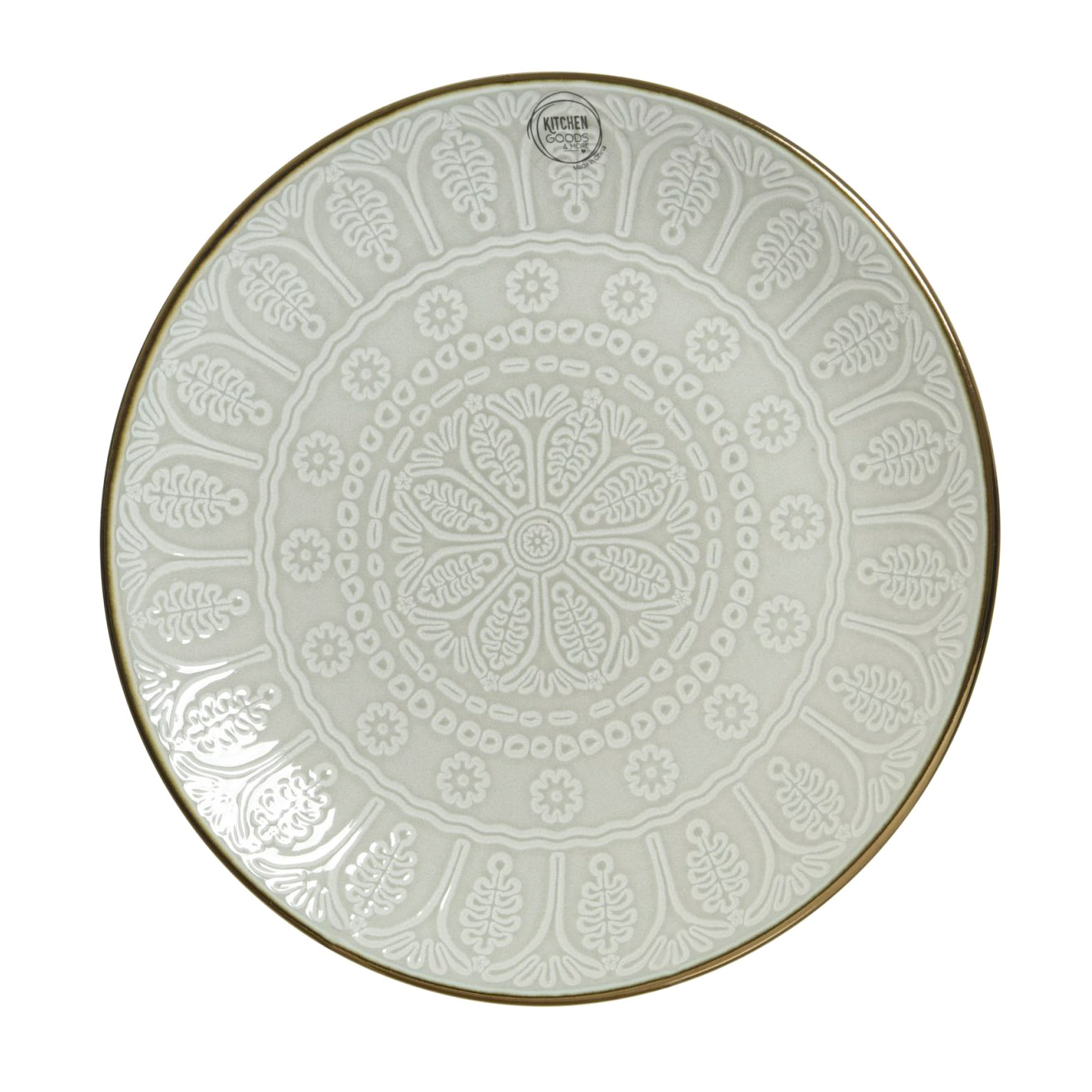Тарелка Kaemingk Light grey керамика 19,5 см, цвет светло-серый - фото 1