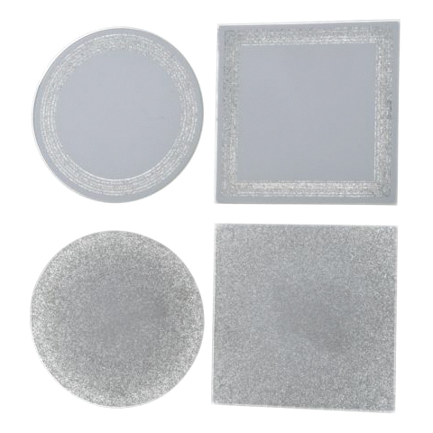 фото Зеркальная подставка kaemingk обиход серебряная 20х0,3 см
