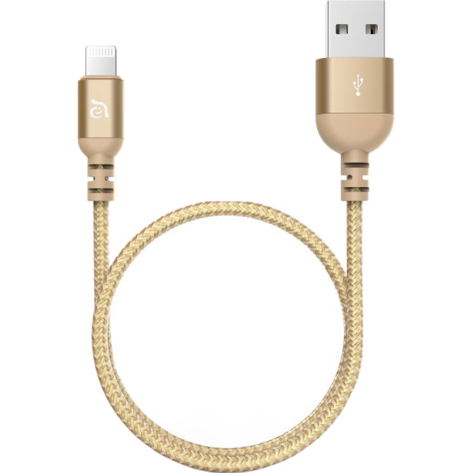 фото Кабель adam elements peak iii lightning - usb-a 1,2 м золотой