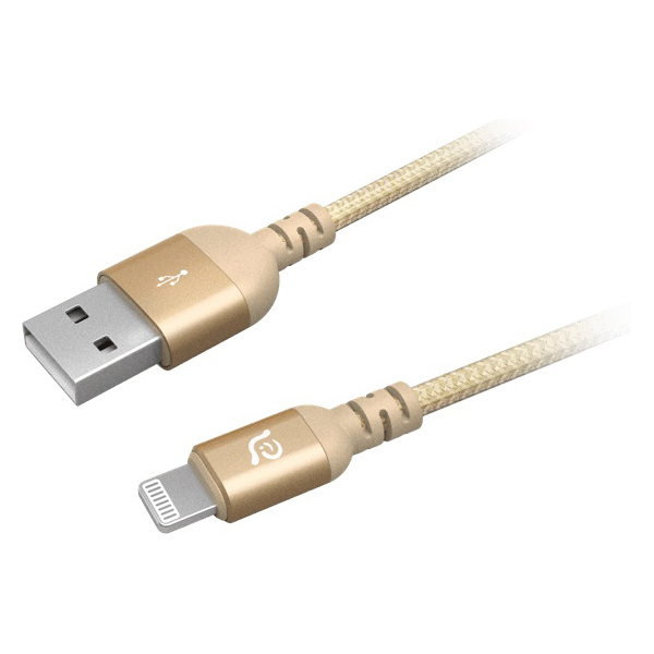 фото Кабель adam elements peak iii lightning - usb-a 1,2 м золотой