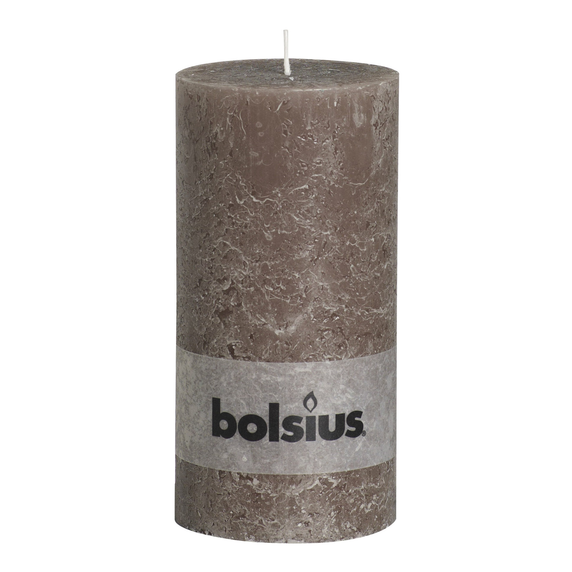 фото Свеча bolsius block rustic 20x10 темно-серая