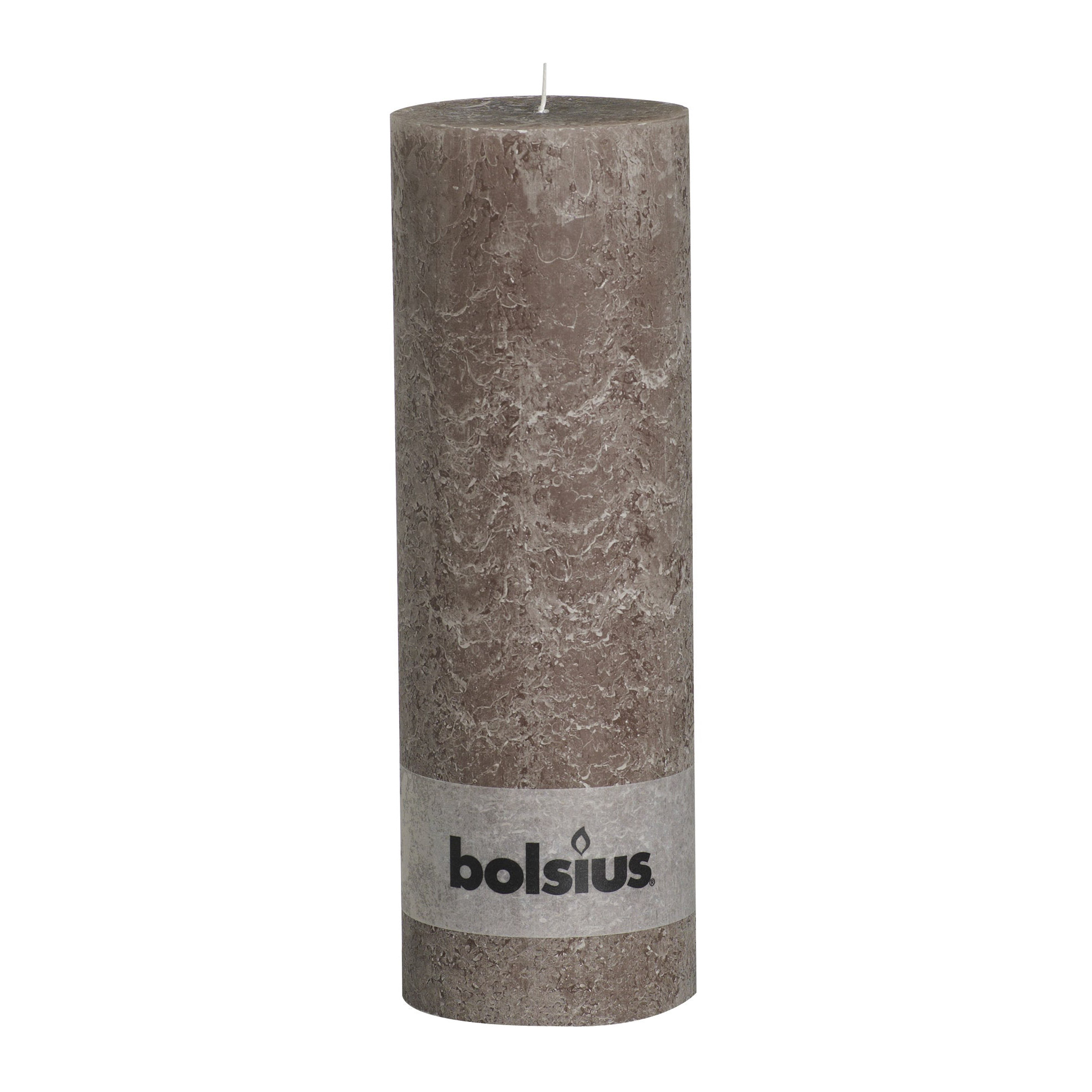 фото Свеча bolsius block rustic 30x10 темно-серая