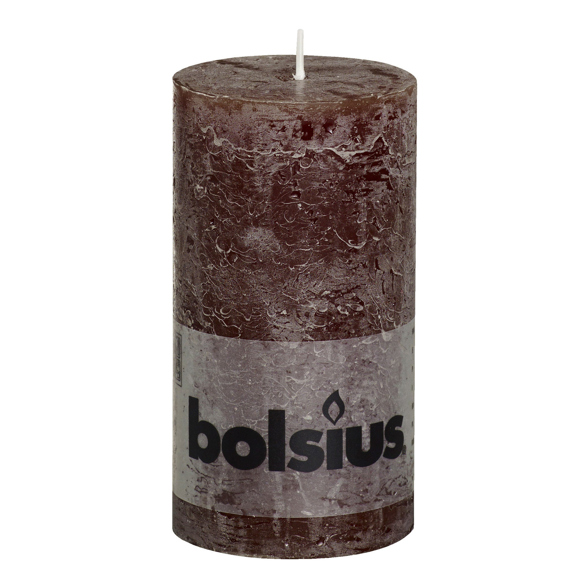 фото Свеча bolsius block rustic 13x6,8 шоколад