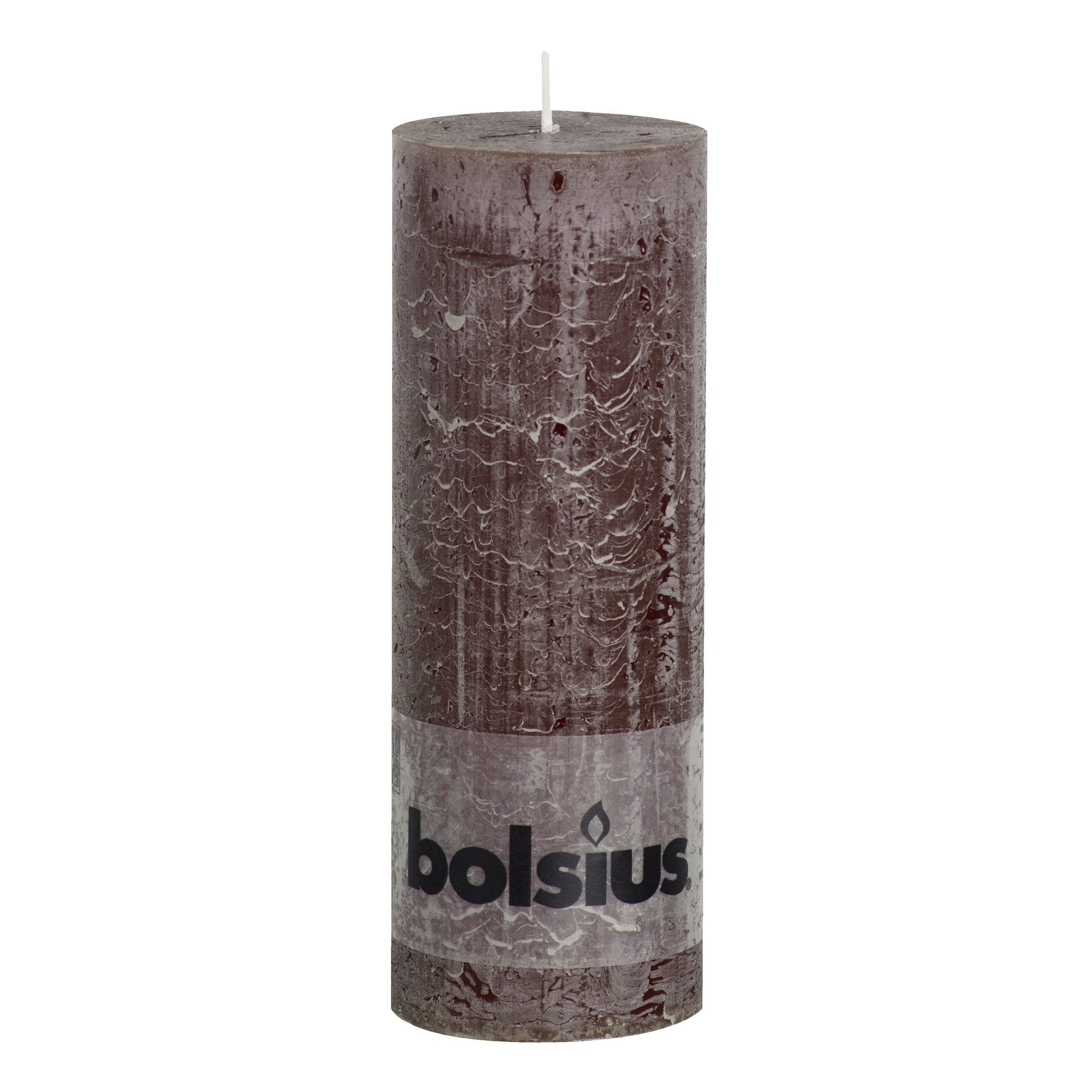 фото Свеча bolsius block rustic metallic 19x6,8 см шоколад