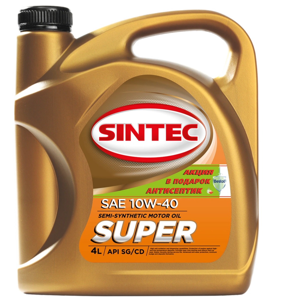 фото Масло супер sintec sae 10w-40 api sg/cd 4л