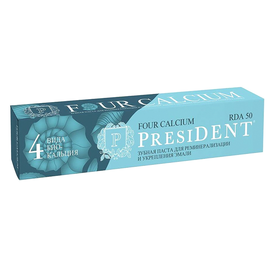 фото Зубная паста president four calcium 75 г