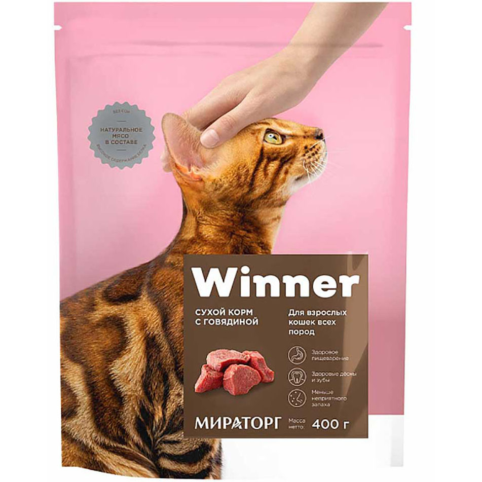 фото Корм для кошек winner с говядиной 400 г