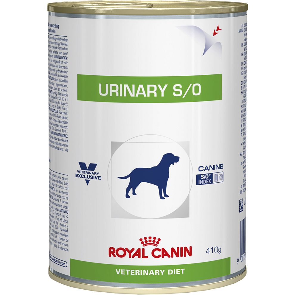 фото Корм для собак royal canin veterinary diet urinary s/o при мочекаменной болезни 410 г