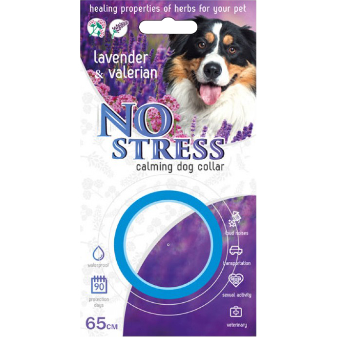 фото Ошейник для собак no stress lavender & valerian успокаивающий 65 см