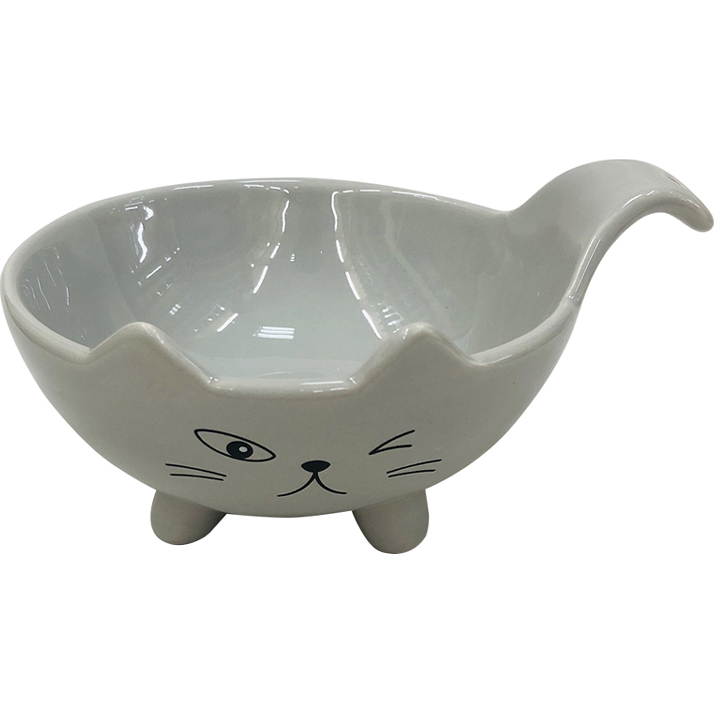 фото Миска для животных foxie cat bowl белая керамическая 220 мл