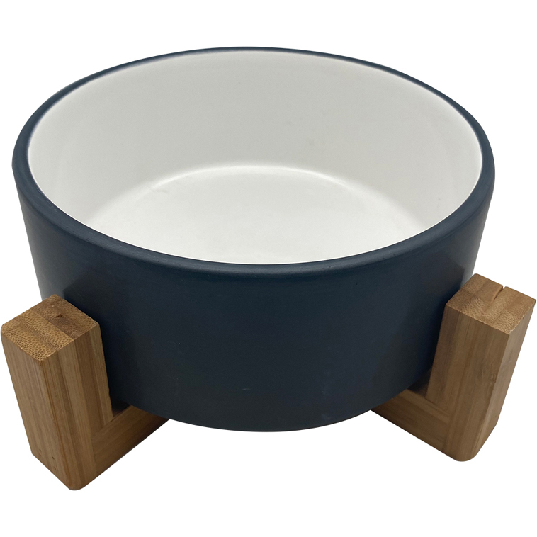фото Миска для животных foxie bamboo bowl белая керамическая 820 мл
