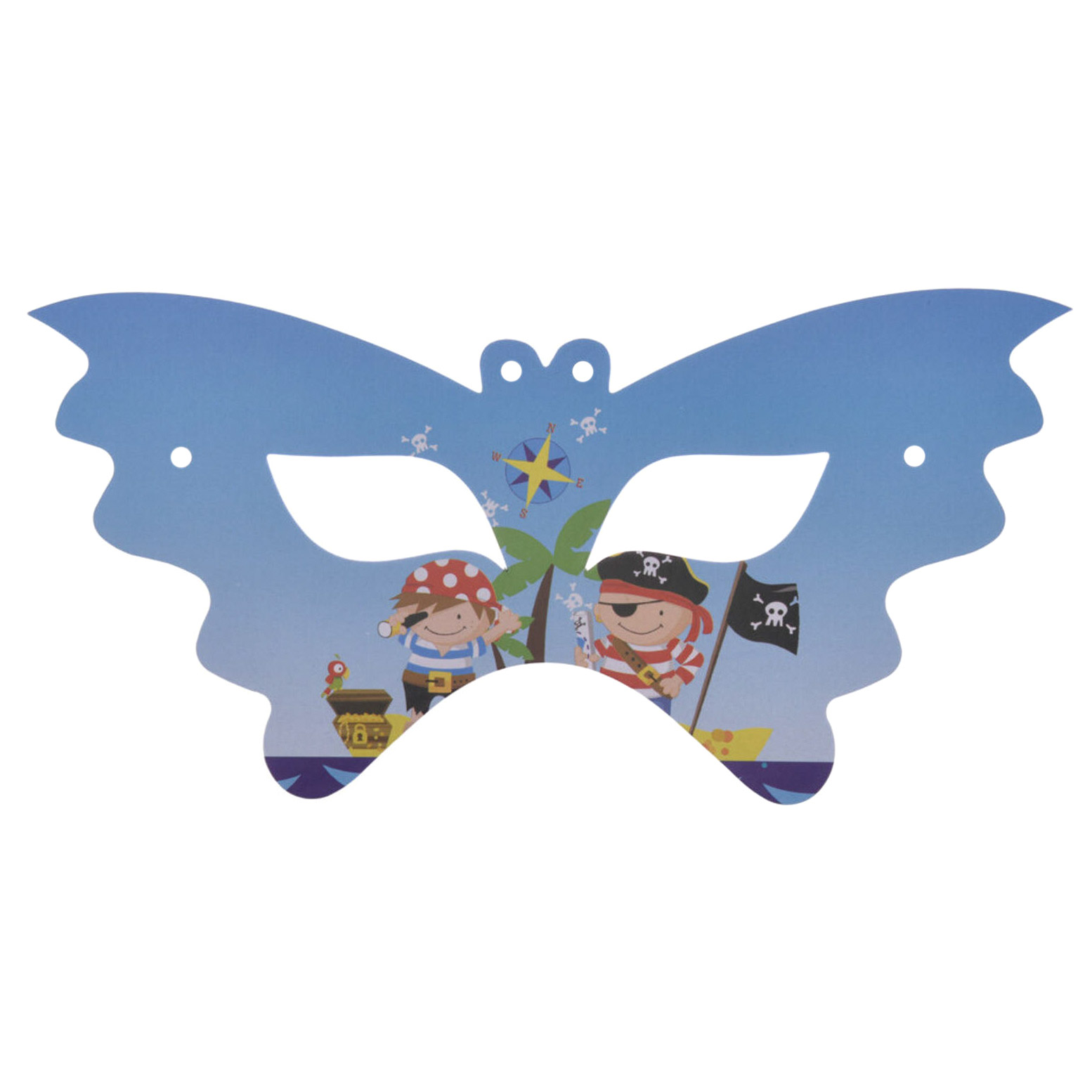 Карнавальная маска Koopman party Бабочка в количестве 8 шт (105801780), цвет мультиколор - фото 1