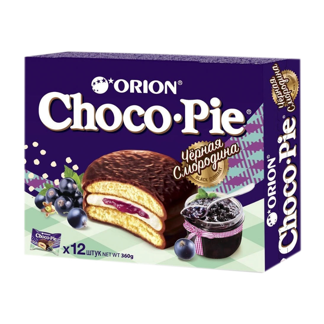 Пирожное Choco Pie черная смородина, 360 г