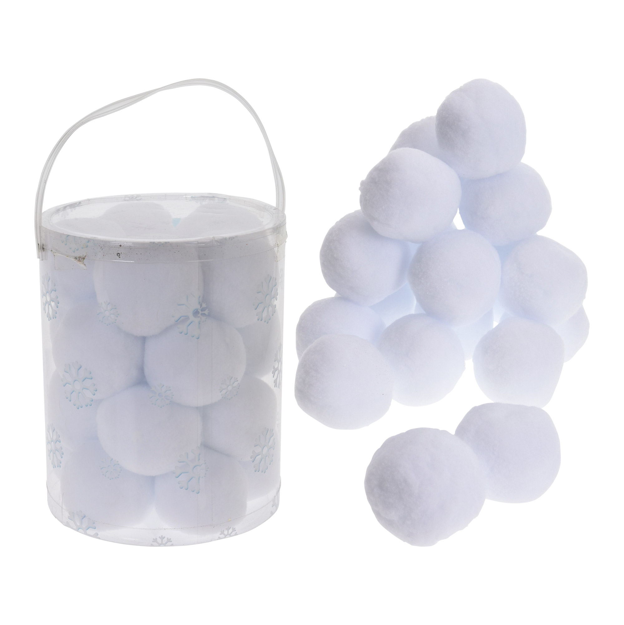 

Снежки декоративные в тубе Koopman 20 шт 8 см, Белый