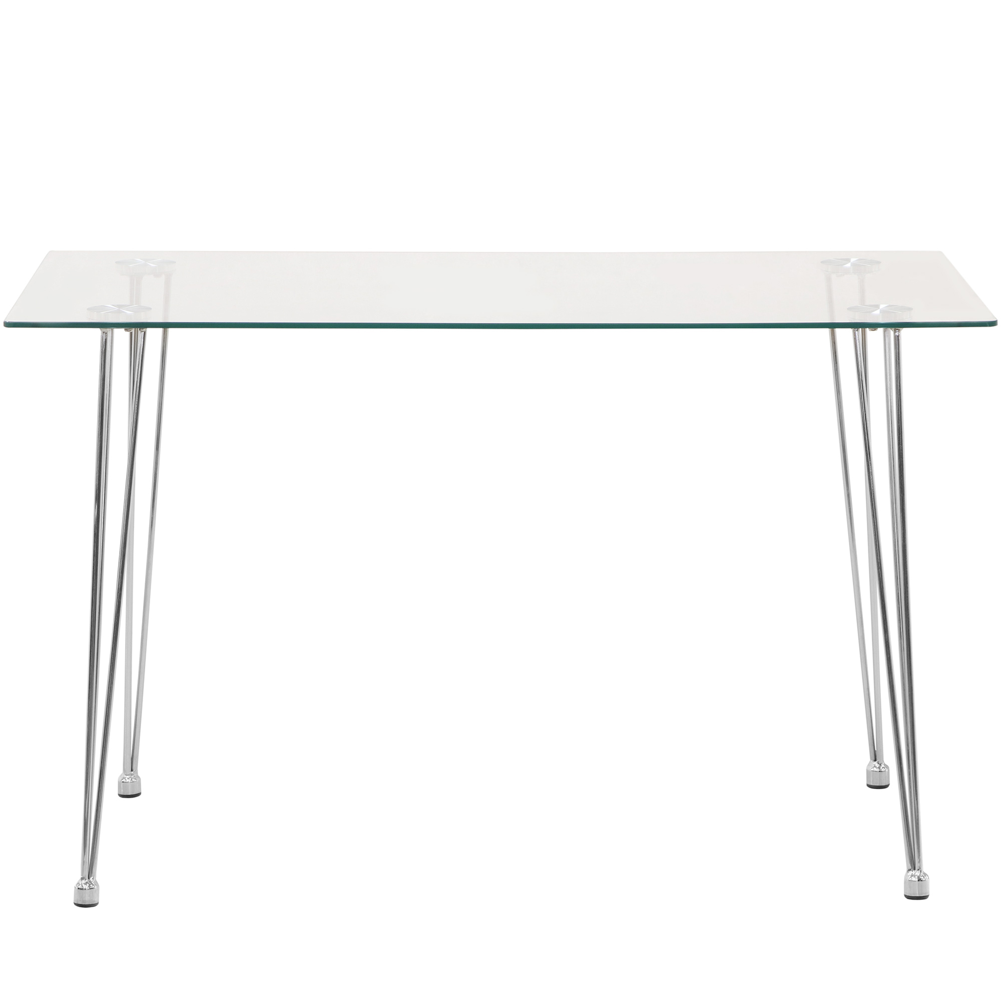 Стол обеденный Dowell стеклянный 120х70х75 см, цвет серебристый - фото 2