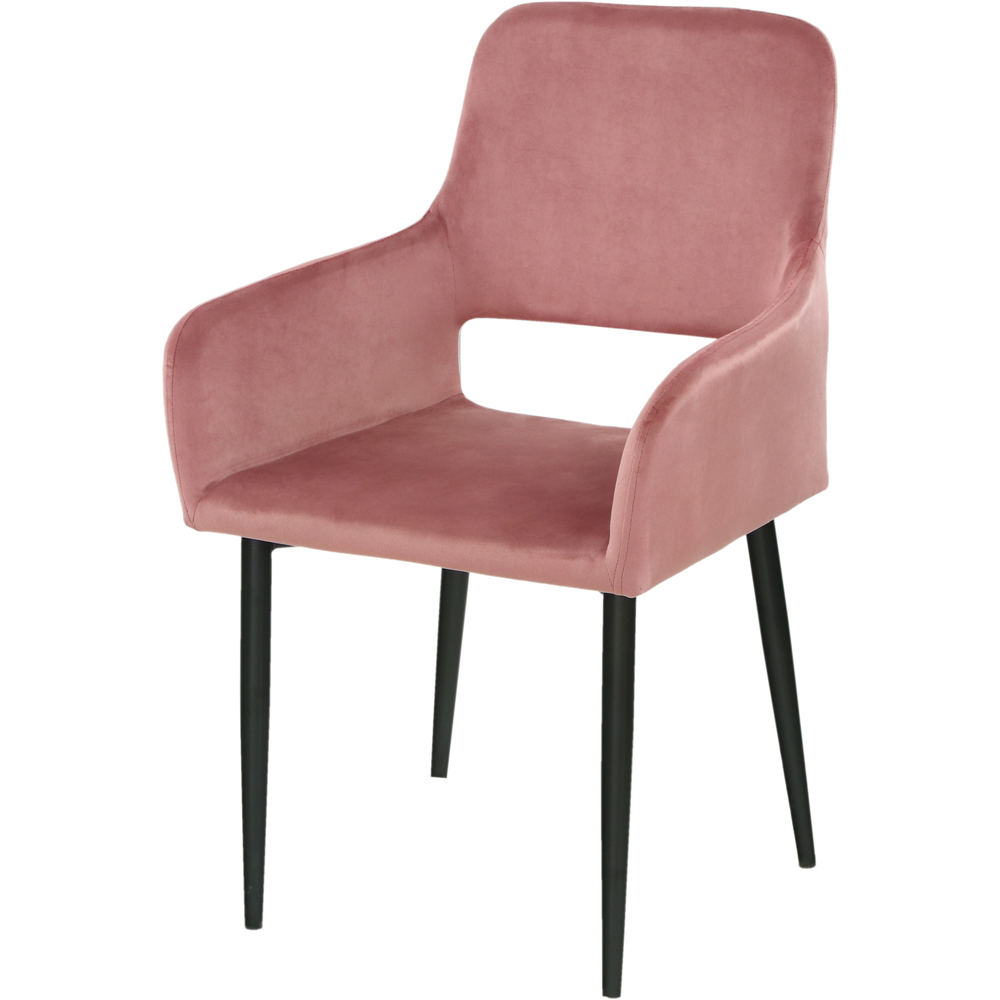 Кресло Dowell велюр розовый 44х55х94 см