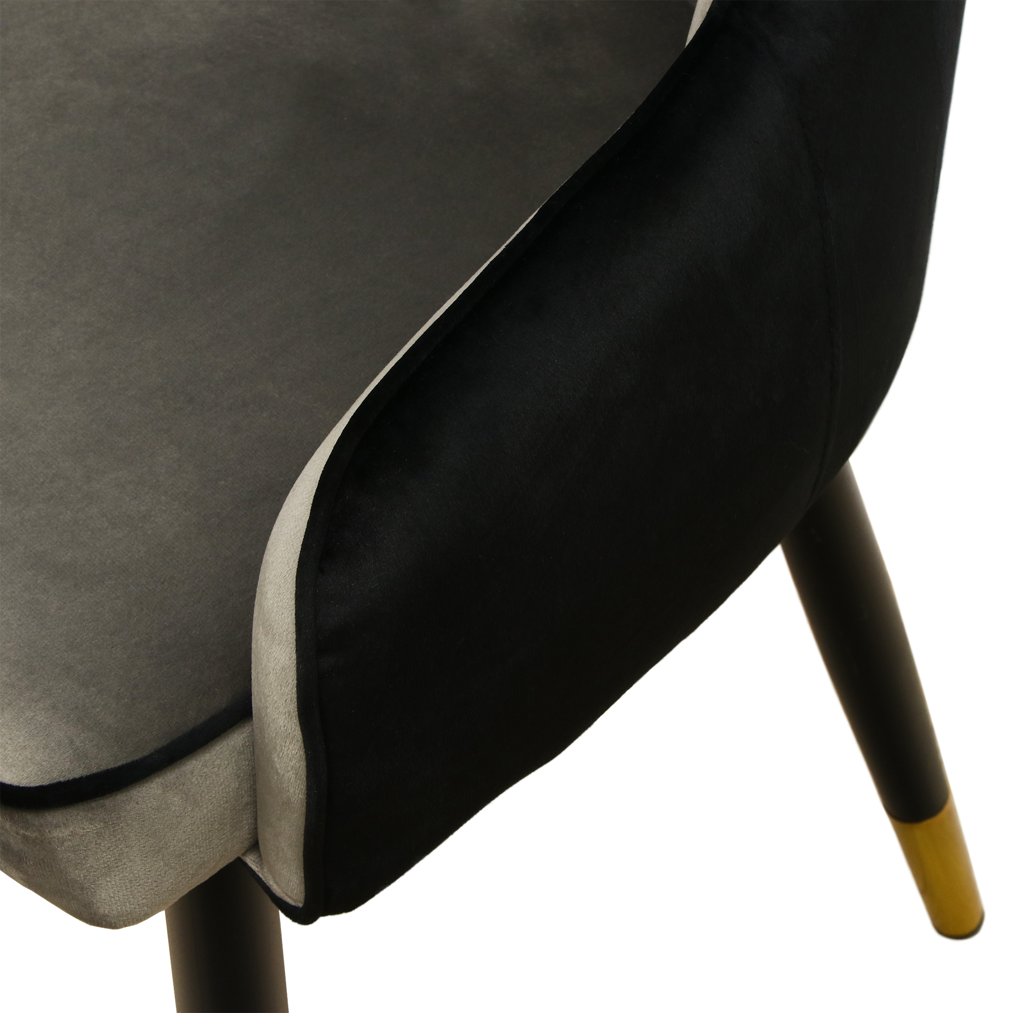 Кресло Dowell чёрное 50х53х89 см, цвет золотистый - фото 3