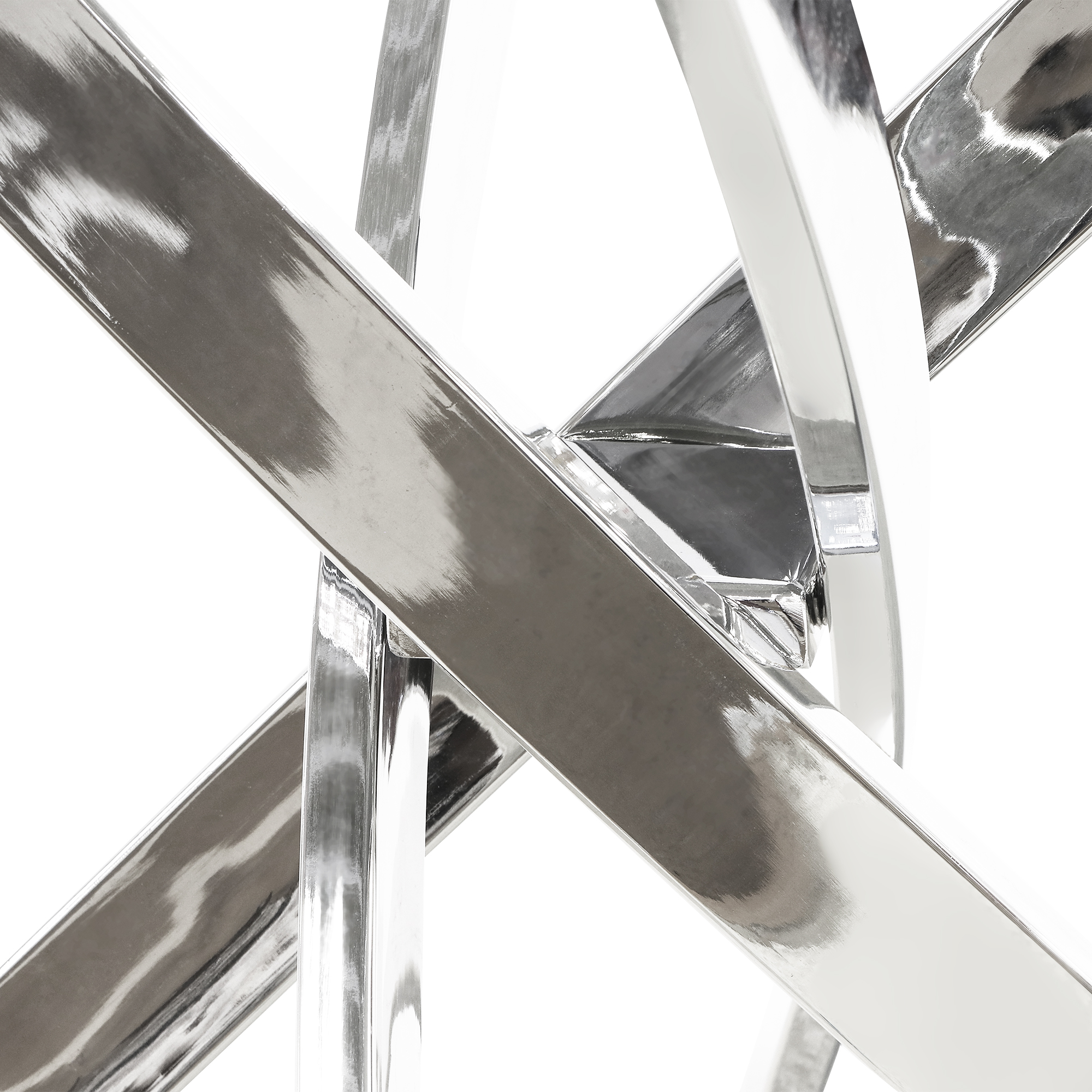 Стол круглый Dowell стеклянный 90х90х75 см, цвет серебристый - фото 4