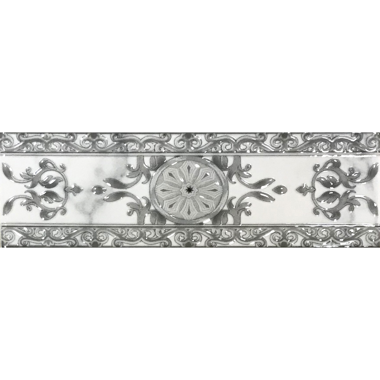 

Бордюр PiezaRosa Crystal Белый 222901 7x20 см