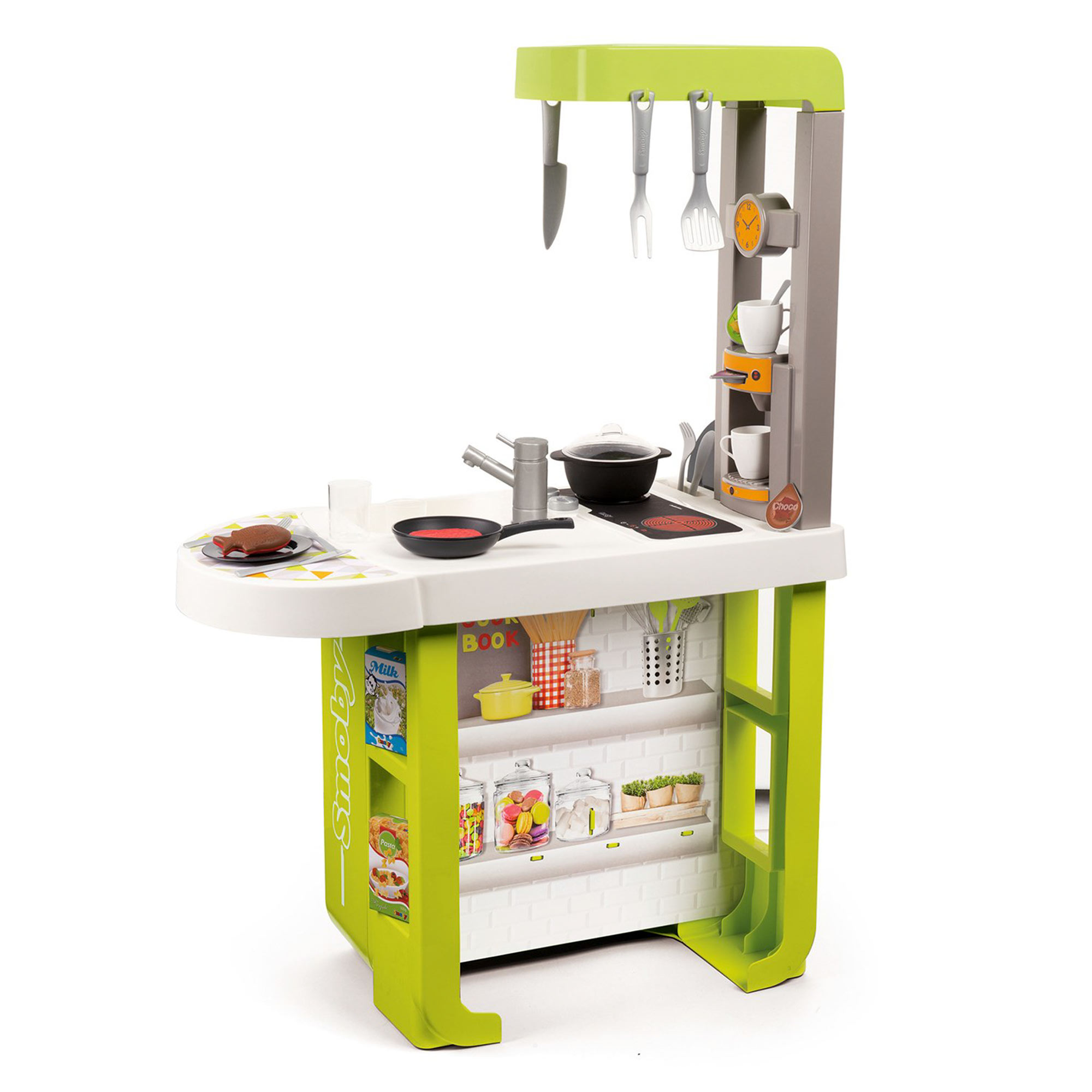 

Кухня Smoby Cherry электронная 25 предметов, Белый;салатовый