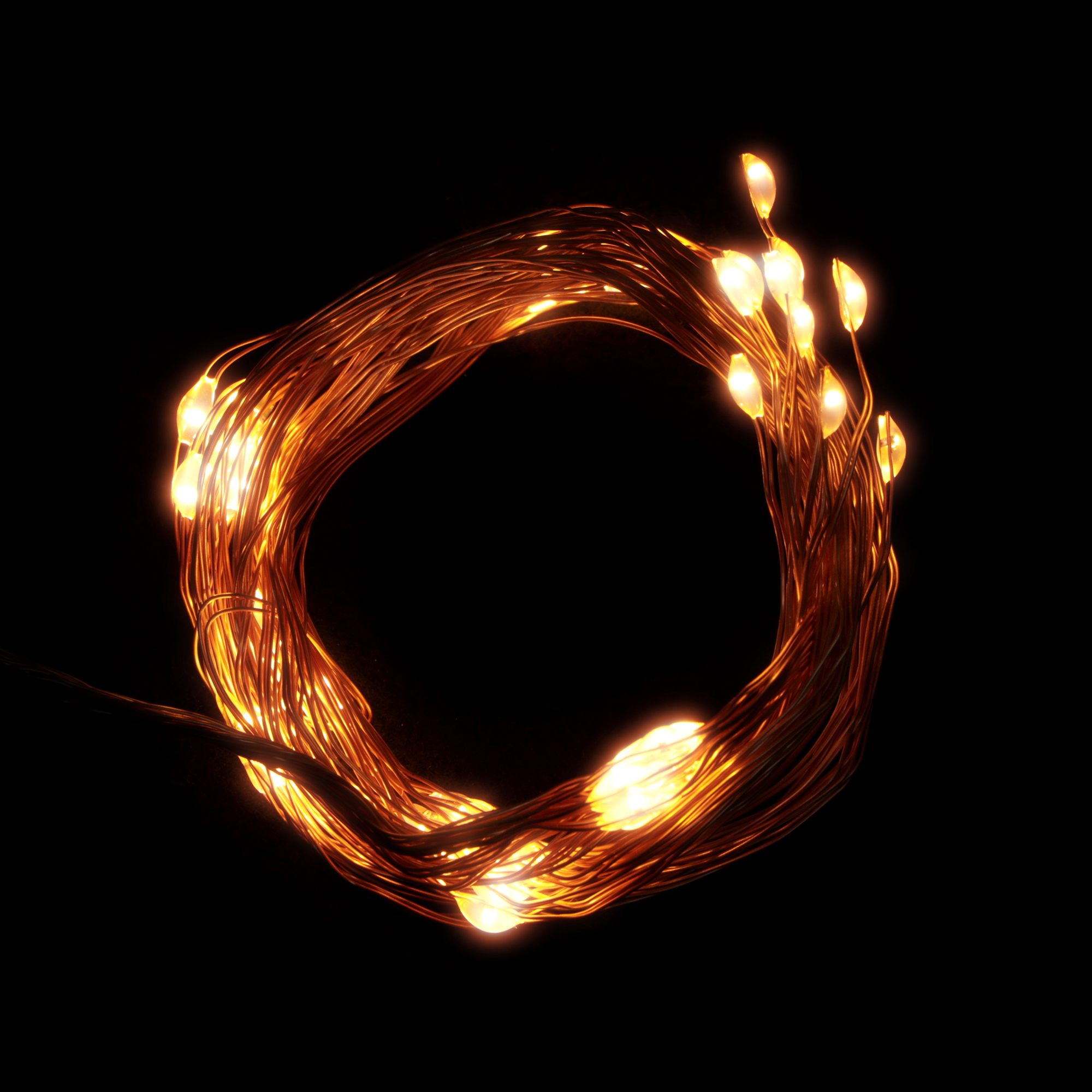 фото Гирлянда светящаяся kaemingk 80 см медный кабель 60 led