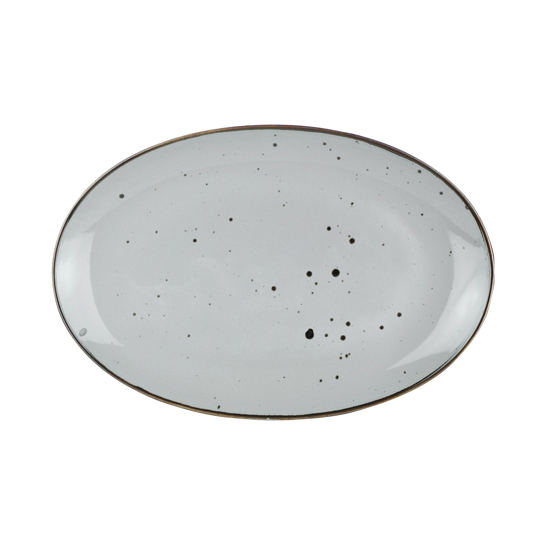 фото Блюдо овальное porcelana bogucice alumina grey 31 см