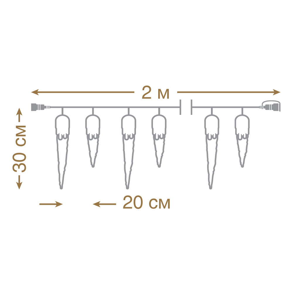фото Электрогирлянда-конструктор vegas сосульки 10 шт 2 м