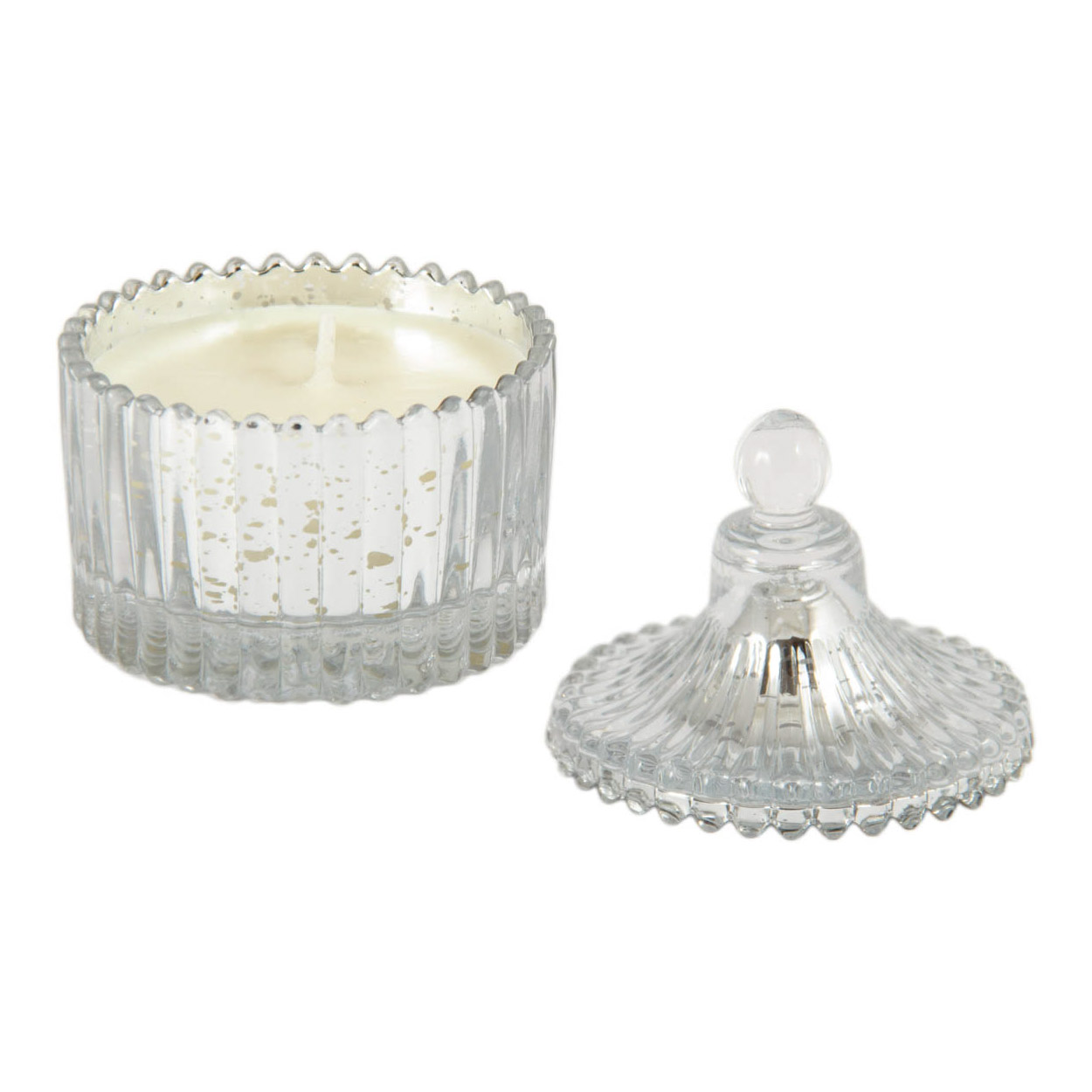 

Свеча ароматическая Белый чай 7x7x10 см, Прозрачный