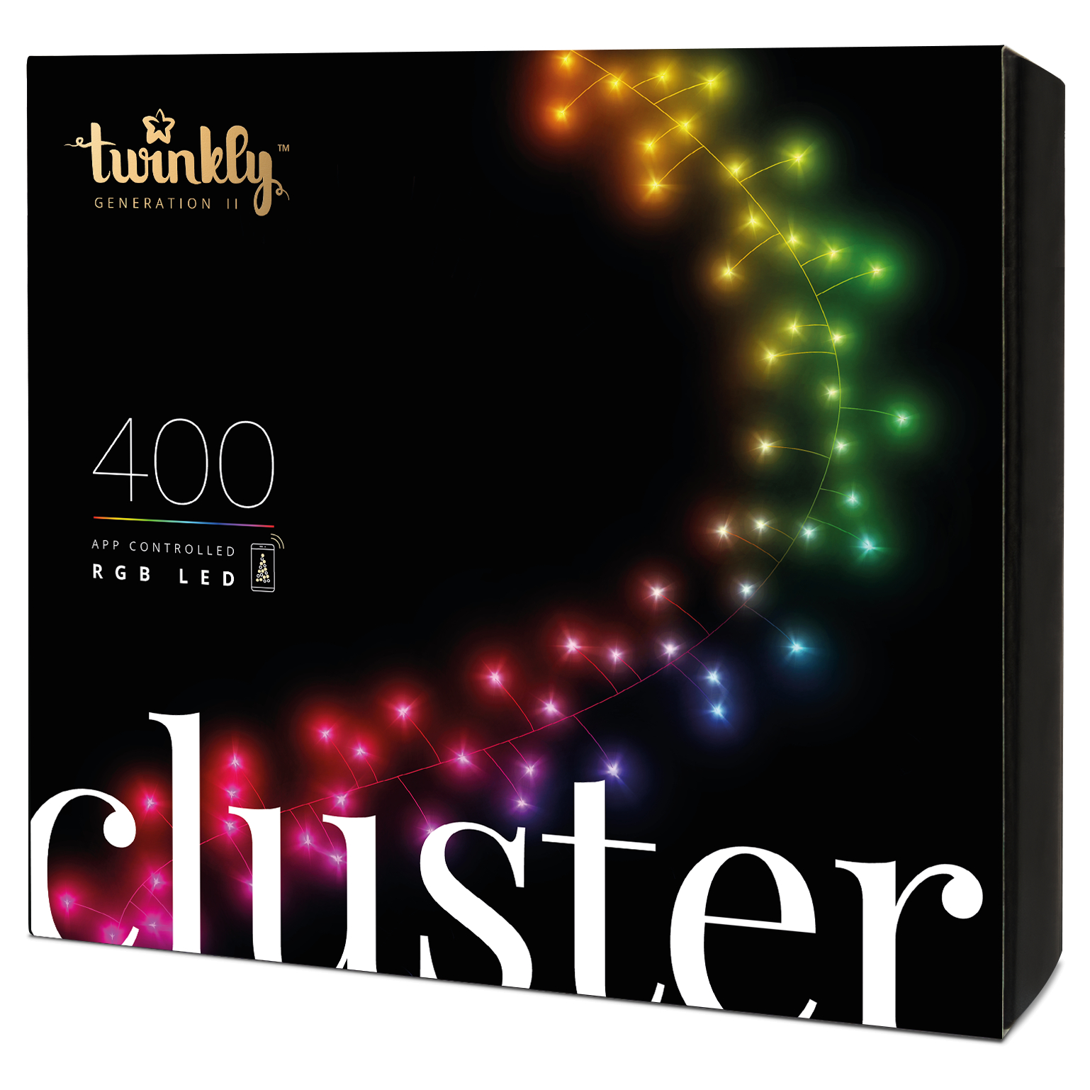 Смарт-гирлянда электрическая Twinkly Gen II Cluster 400 RGB LED 6 м, цвет черный - фото 20