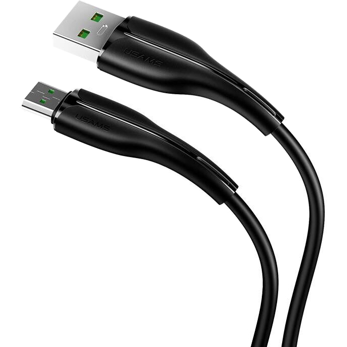 Кабель USAMS U38 USB - micro USB 1 м черный SJ375USB01 - фото 1