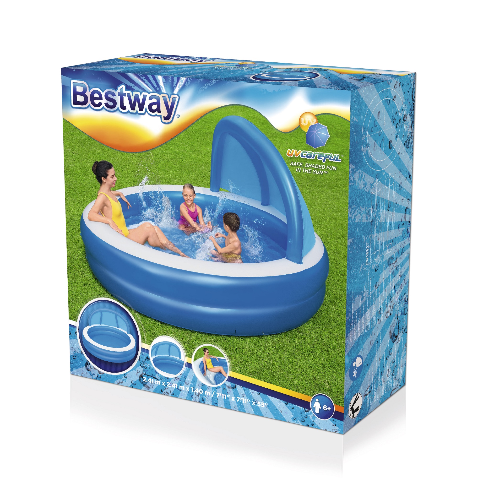 фото Бассейн bestway summer days 241х241х140 см