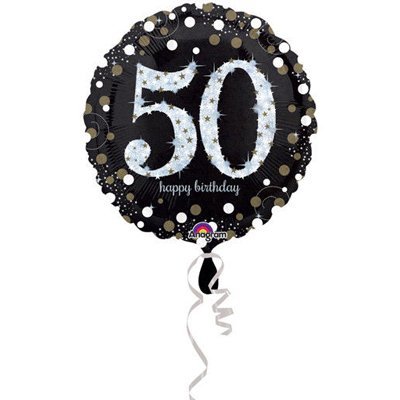 

Шары Anagram Шар а 18 hb sparkling birthday 50 gold, Золотой