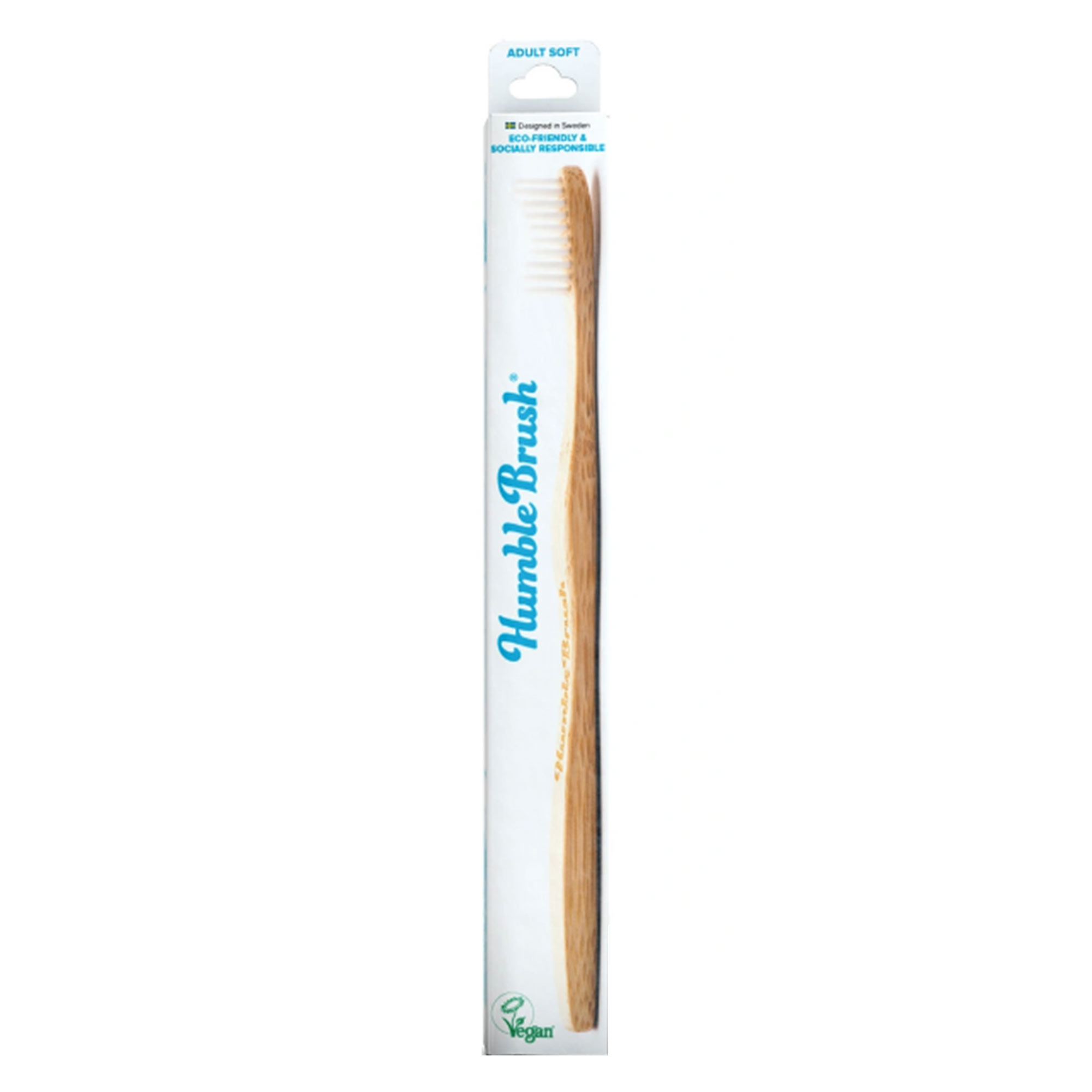 Зубная щетка бамбуковая Humble Brush белая средняя