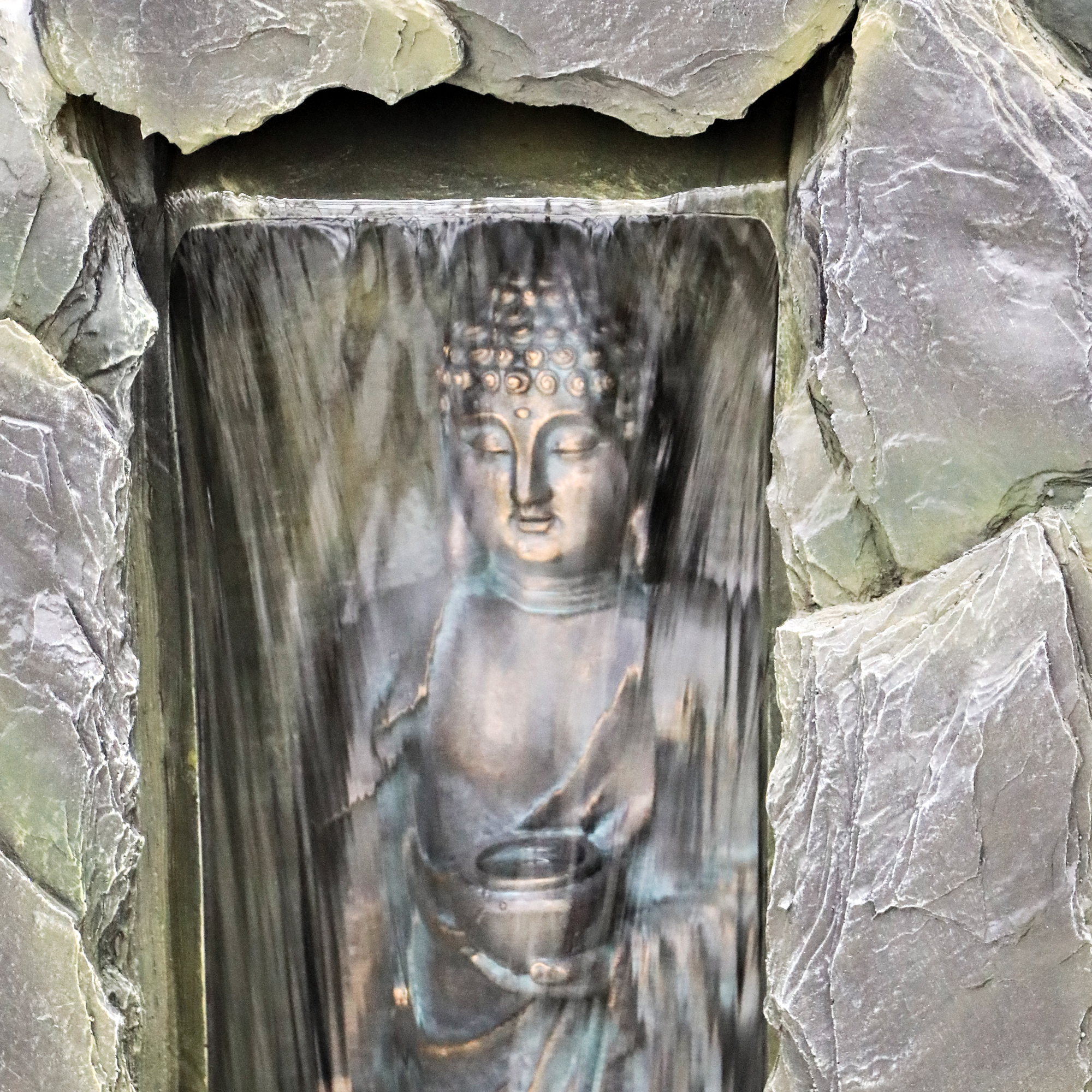 Фонтан Haomei Fountain Будда в скале 53,5x30x95 см, цвет серый - фото 3