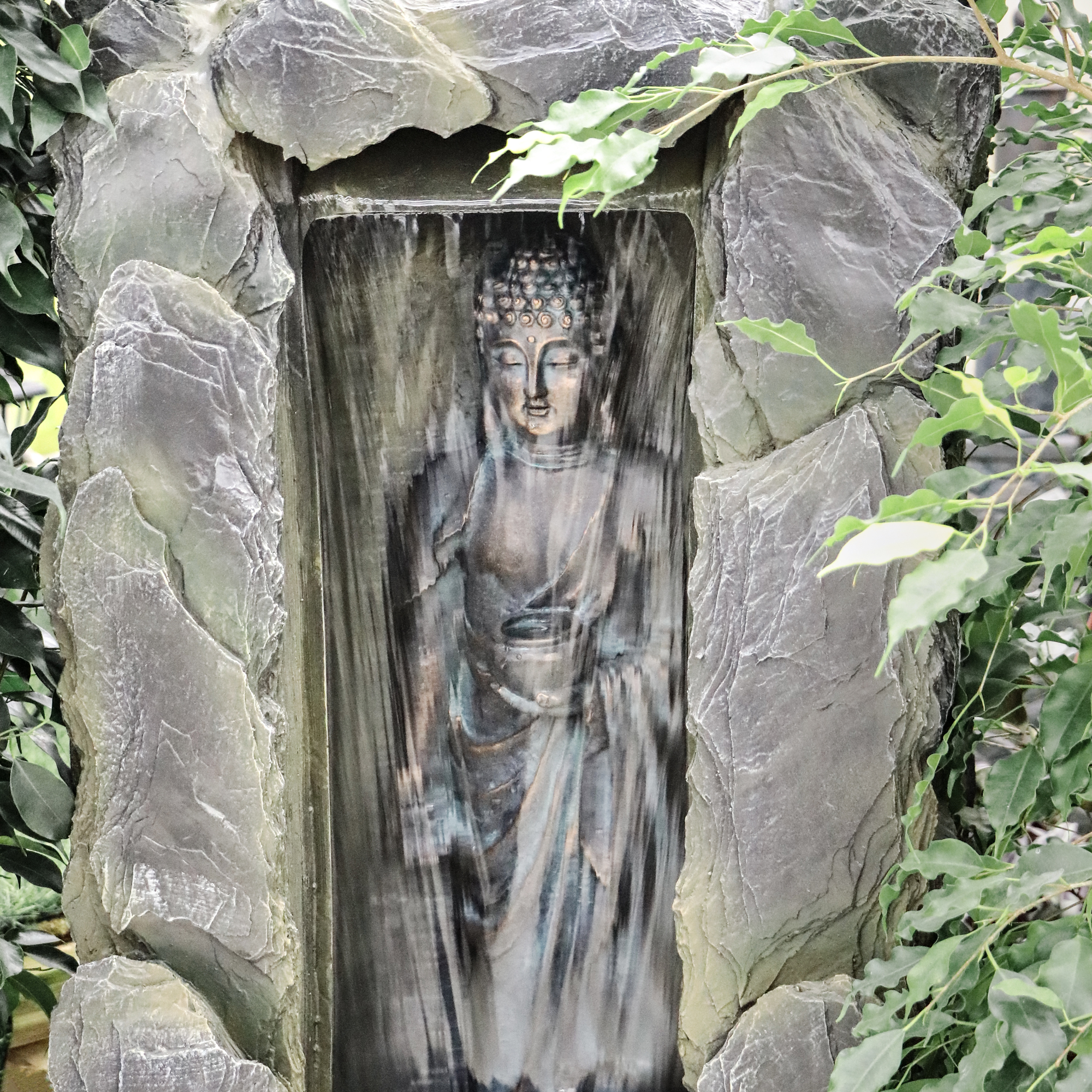 Фонтан Haomei Fountain Будда в скале 53,5x30x95 см, цвет серый - фото 4