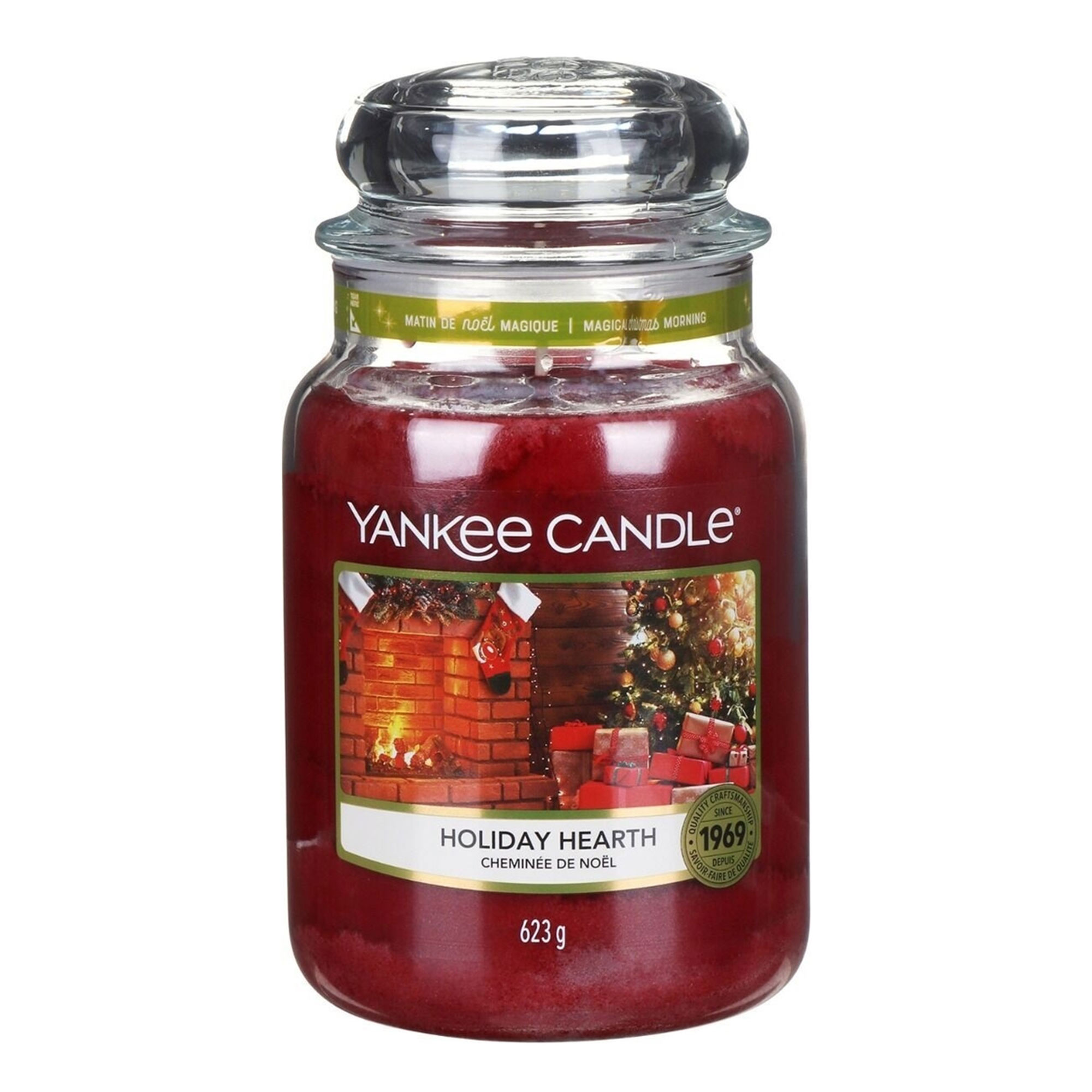 фото Ароматическая свеча yankee candle большая подарки у камина 623 г