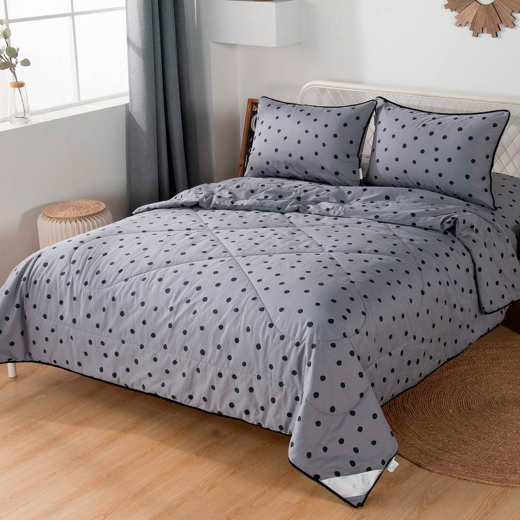 Комплект постельного белья с одеялом Sofi De Marko Дарси Полуторный (КТ-1.6-СТ45), цвет серый, размер Полуторный - фото 1