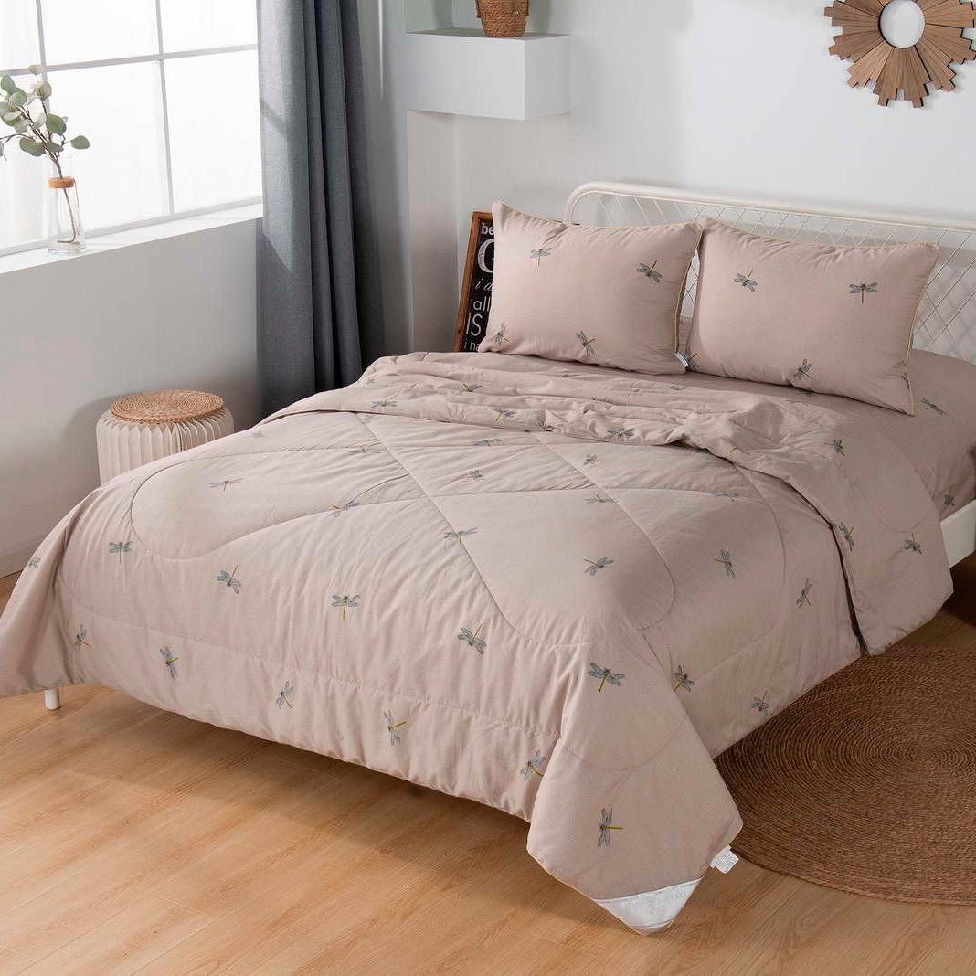 Комплект постельного белья с одеялом Sofi De Marko Ришелье Полуторный (КТ-1.6-Р1), цвет кремовый, размер Полуторный - фото 1