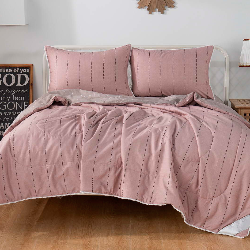 Комплект постельного белья с одеялом Sofi De Marko Дарси Семейный (КТ-7Е-СТ51), цвет пепельно-розовый, размер Семейный/дуэт - фото 2
