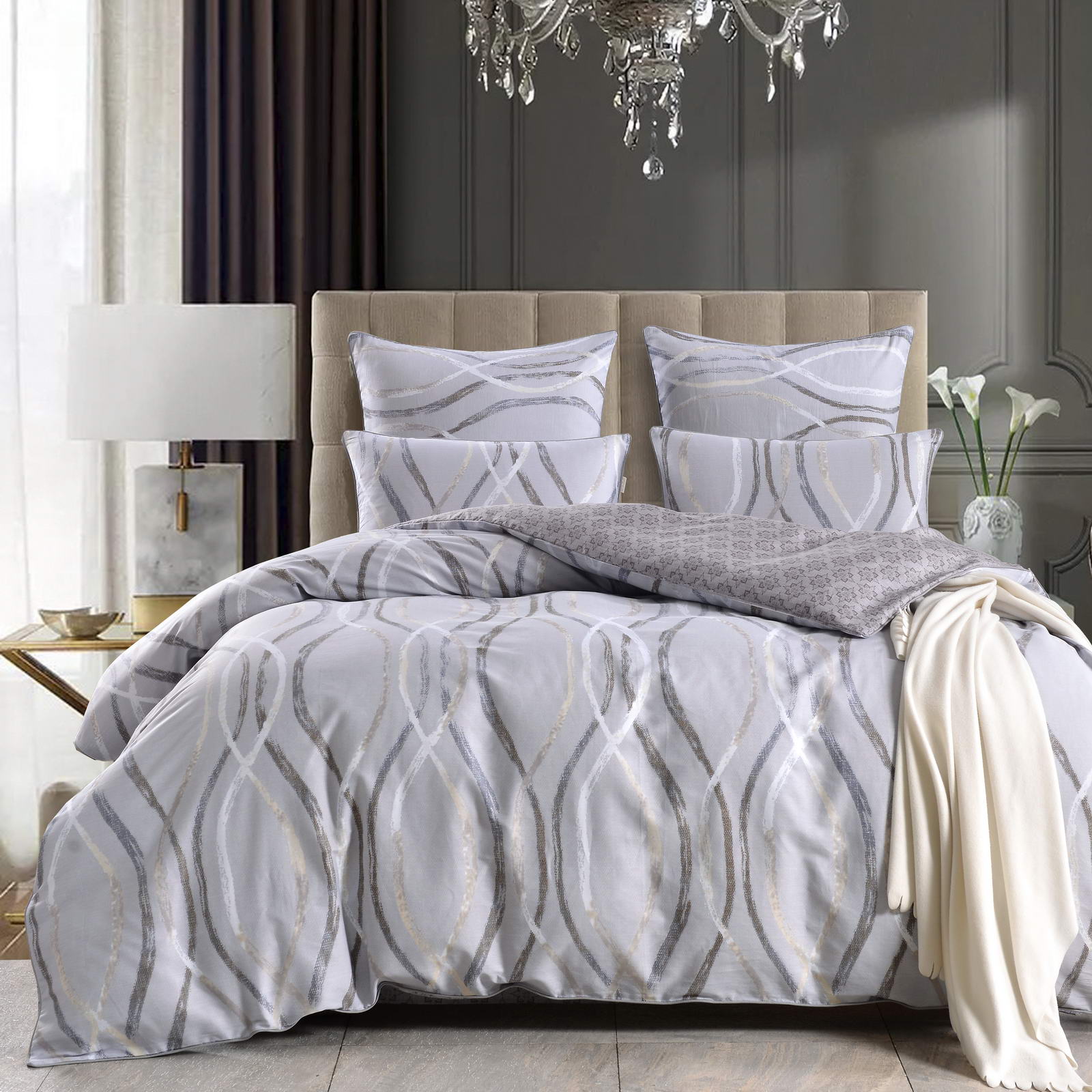 Комплект постельного белья Sofi De Marko Микаэль Двуспальный евро (ЕВРО-5267), цвет серый, размер Двуспальный евро - фото 3