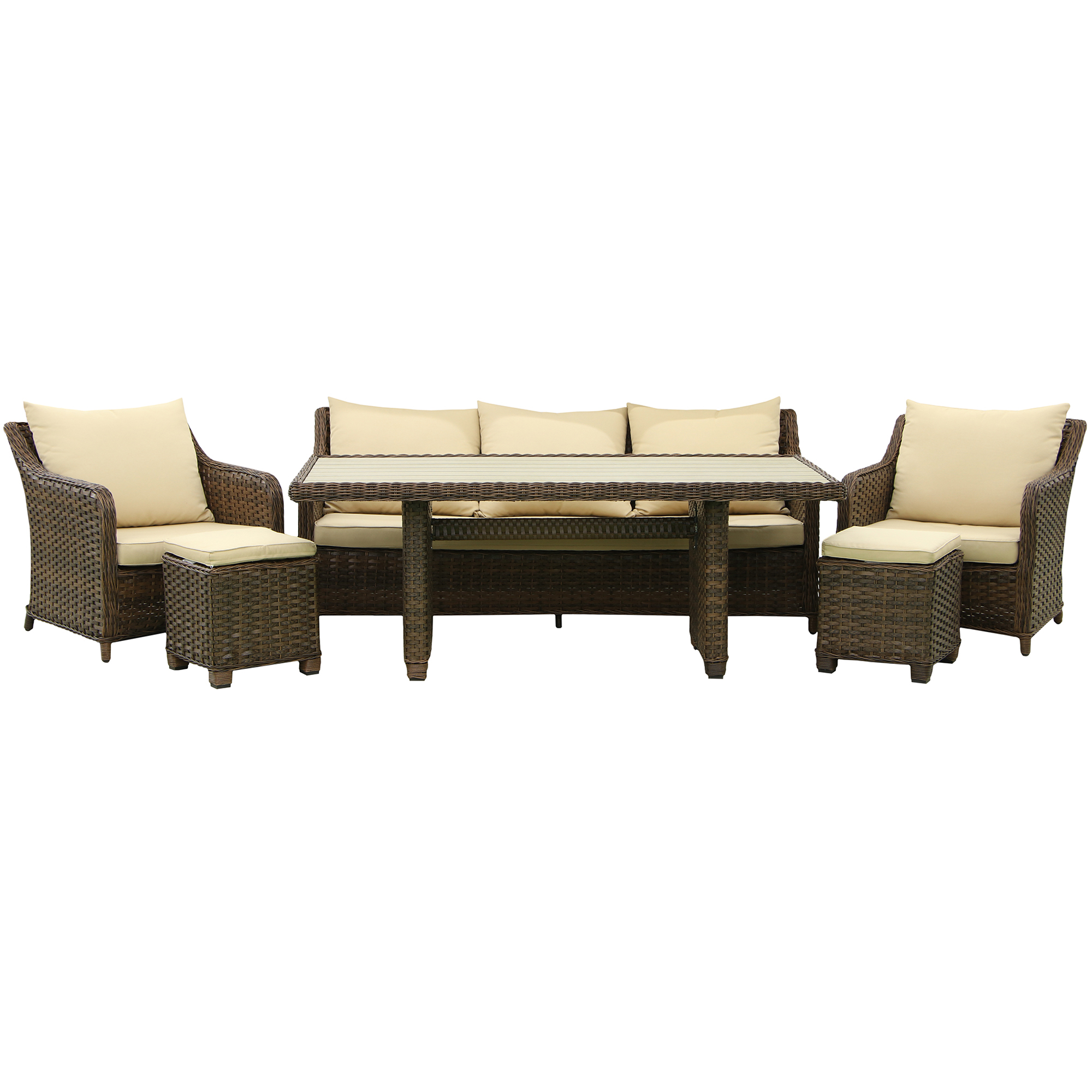 Комплект мебели Yuhang 6 предметов, цвет коричневый, размер 86x180x68.5 см - фото 1
