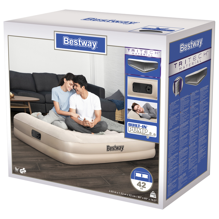 Кровать надувная Bestway с насосом  203х152х42 см - фото 5