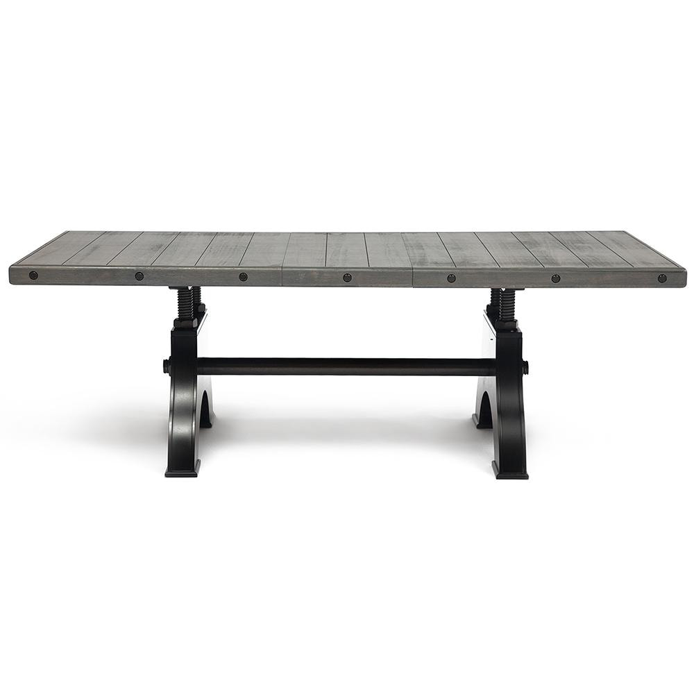 Стол обеденный SDM серый/черный 182+45х106х75 см - фото 2