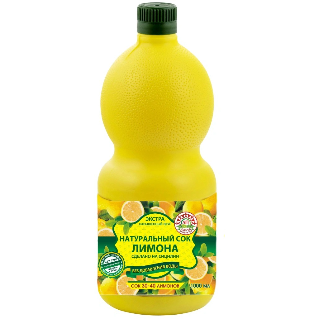 Сок лимона Азбука Продуктов натуральный 1000 мл