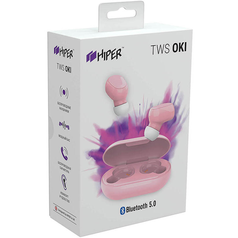 Наушники Hiper TWS OKI Pink